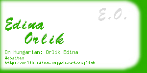 edina orlik business card